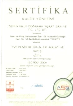 Kalite Belgesi - ISO